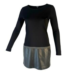 Theory Leather Dress Keiran Classical Black Lambskin Skirt Long Sleeve M
Ret$465